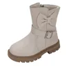 Stiefel 2023 Mädchen Bogen Kinder Mode Schnalle Kühle Feste Farbe Kleinkind Schuhe Kinder Casual Vielseitige Frühling Einfache 231018