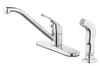 Kitchen Faucets Mainstays 8" Widespread Single Handle Faucet With Side Spray Chrome