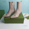Lyxdesigner kvinnors duk stilettskor bruna stövlar skor