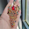 Brooches Trendy Colors Crystal Rhinestone Peacock Bird Women Beauty 3-color Animal Weddings Party Office Coat Brooch Pins Gifts