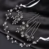 6pcs Wedding Hairband Bride Hair Spin For Women Rhinestone U Tiaras Fork Fashiono Girl