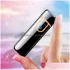 Lighters Electric Touch Sensor Cool Lighter Fingerprint Usb Rechargeable Portable Windproof Smoking Accessories Drop Delivery Home G Dhbrp