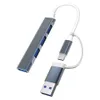 USBタイプCハブドック3.0 USB 3.0 2.0ハブ4ポートPC用マルチスプリッターアダプターOTG lenovo huawei xiaomi macbook aluminum合金