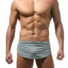 Homens sleepwear inteligente-menmode casual lounge pijama sleep bottoms sexy roupa interior shorts boxers casa lado split solto