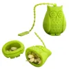 Passoire à thé en Silicone hibou, sachets de thé mignons de qualité alimentaire, infuseur à thé créatif à feuilles mobiles, filtre diffuseur, accessoires amusants 1019