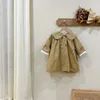 Cappotto 2-9Y Trench per bambini Primavera Autunno Neonate Giacca Stile medio Doppio petto Sciolto Giacca a vento per bambini Vestiti Hw35