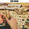 Doll House Accessories 3D Träpussel Leksaker Steam Train Model Building Kit för tonåringar Vuxen 231019