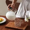 Hip Flasks Glass Pitcher Coffee Pot Water Bottle Kettle Milk Jug Carafe Tea Heat Resistant Drinkware 680ml