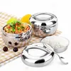 Bento Boxes Contenitore termico portatile in acciaio inox termoisolante Contenitore per alimenti Bento Round Lunch Box SCVD889 231013