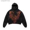 Herrtröjor tröjor goth vinter hoodies män och kvinnliga toppar tröjor casual hoodie punk marionette skelett tröja y2k kläder amerikansk mode t231019