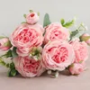 Decorative Flowers Selling 1 Piece/30cm Living Room Home Decoration Simulation 5 Persian Rose Bride Wedding Crafts