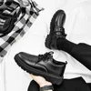 Dress Shoes Men's 2023 Summer British Black Casual Leather Business Students Big Head Work Fashion ShoesSuit Sho