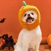 Cão vestuário chapéu de abóbora para halloween traje respirável gatos macio cosplay headdress vida diária pogal prop indoor