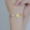 Charm armband mode retro rostfritt stål kärlek hjärta guld färg armband kedja för kvinnor pärlsmycken gåvor grossist