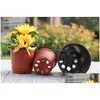 Planters & Pots Double Color Flower Pots Plastic Red Black Nursery Transplant Basin Unbreakable Flowerpot Home Planters Garden Supplie Dhhol