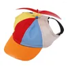 Chapeau d'animal de compagnie de vêtements de chien avec conception d'hélice mignon drôle coloré adorable casquette de baseball anti-soleil pour l'été