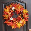 Decoratieve Bloemen Kransen Krans Kerstmis Halloween Decoratie Pompoen Bes Dennenappel Esdoorn Kunstmatige Doek Rotan Materiaal Huisdecoratie Gereedschappen 231019