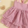 Abiti da ragazza Abiti per neonate Abiti estivi Casual Swiss Dot Cinturino per bambini Senza maniche Beach Party Princess