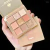 Eye Shadow 9 Color Eyeshadow Palette Glitter Shimmer Rose Pink Plate Makeup For Beginners Women's Cosmetics Maquillage