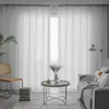 Curtain Blinds Style Transparent White Tulle Curtains For Living Room Striped Vertical Veil Fashion Sheer Curtain Home Decor Custom Size 231019