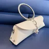 Abendtaschen Luxus Designer Handtaschen für Frauen 2023 S Clutch Bag mit Metallringgriff Lady Chain PU Leder Schulter 231018