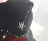 Halloween Toys Vintage Star Magic Girl Gothic Wizard Hat Lolita Halloween Witch Hat Accessories Props Bead Chain Bow Rose Party Peaked Cap 231019