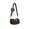 Sac de créateur noir Sac à main en deux pièces Sac en cuir multi-poches Sac messager Sac à main de luxe pour femme Sac à bandoulière Sac à main classique Sac de maquillage