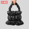 New Soft Pleated Handbag Nylon Cotton Filled Dumpling Bag Women's Versatile Winter Fashion One Shoulder Crossbody Bag