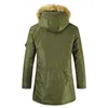 Mens Down Parkas Winter Coat Men Jacket Plush Fur Hooded Thicken Streetwear Hip Hop Military Trench Medium Parka 231018