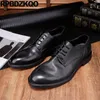 Sapatos de vestido Homens Derby Couro 12 Wide Fit Escova Formal Marrom 46 Couro Genuíno Lace Up Tamanho Grande 47 13 Oxfords Round Toe Flats