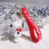 Porte-clés créatif de dessin animé 3D, en caoutchouc souple, PVC, pendentif de voiture, sac d'école en Silicone, cadeau d'anniversaire