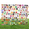 Ciondoli 100pcs Whole Mix Cartoon Scarpe Famme Cirms Sile Soft Animal Cat Hole Accessori per le gocce per bambini DR DRASHELLSHOP DHVSD5810329