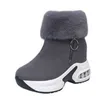 Botlar Kış Kadınlar Sıcak Spor Ayakkabı Platform Kar 2023 Ayak bileği Dantelli Bayanlar İçin Kadın Nedensel Ayakkabı
