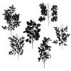 Kerstversiering Zwart Eucalyptusblad Kunstplant Roos Nepplant Bladeren Halloween Kerst Bruiloft Thuis Kamerdecoratie Po Rekwisieten 231019