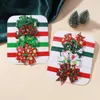 Acessórios para o cabelo 4pcs/lote de impressão de Natal Bandada de cabeça para crianças decoração de festas de ano para crianças, banda de turbante de turbano, presente de bebê