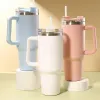 Popular 40oz Pink Handle Tumblers Stainless Steel Thermos Water Bottles Vacanne Insulated Big Capacity Cups Mugs Lid And Straw