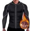 Waist Tummy Shaper Men Shapers Sauna Suit Neoprene Sweat Jacket Workout WeightLoss Long Sleeve Waist Trainer Body Shaper with Zipper Undershirt 231019