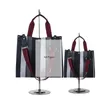 Сумки для покупок 2023, качественная холщовая большая сумка для женщин, роскошная дизайнерская сумка, большая вместительная полосатая сумка на плечо, большой покупатель Bolso Mujer 231018