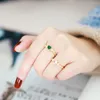 Кольца кластера OCESRIO Модные многоцветные хрустальные сердца для женщин и девушек, медное позолоченное регулируемое кольцо, ювелирное изделие, подарок, оптовая продажа Rigj14