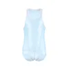 Undershirts Men Leotard Lace Ice Silk Summer Bodysuit Singlet Wrestling Jumpsuit Sexy Lingerie Slip Homme Gay Playsuit Plus Size