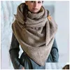 Scarves Women Scarf Fashion Triangle Winter Button Personality Wraps Warm Printing Shawl Foard Femme Drop Delivery Accessories Hats G Dh3Fb