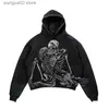 Herrtröjor tröjor goth vinter hoodies män och kvinnliga toppar tröjor casual hoodie punk marionette skelett tröja y2k kläder amerikansk mode t231019