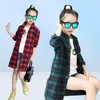 Mode Autumn Long Section Blus For Girls Green Yellow Red Plaid Cotton Shirts Casual Teenage School Tops and Bluses LJ2008288524574