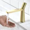 Rubinetti per lavandino del bagno Stile Rubinetto per lavabo interamente in rame e acqua fredda Pistola per lavabo Grigio Nero Bianco Oro spazzolato