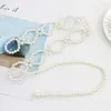 Belts Hook Pearls Belt Adjustable Acrylic Pearl Waist Strap Women Imitation Bead Thin Alloy Buckle Skinny Chain