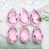 Avize Kristal 10 PC 20mm Pembe Melek Gözyaşları Yüzlü Prism Cam Ara Ara Boncuklar Sarkla Parlayan Güneş Yakalayıcı Çelenk Perde Parçaları