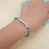 Strand yastyt minimalista turquesa amizade pulseiras para mulheres boho verão praia moda jóias presente carta de amor pulseira personalizada