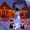 Autres fournitures de fête festive 6FT Décorations gonflables de Noël Décorations gonflables en plein air Bonhomme de neige gonflable avec lumières LED 231018