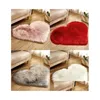 Tapetes Tapete de lã artificial amor coração forma pele tapetes sala de estar quarto macio área de pele de carneiro peludo tapete shaggy carpet236i5425 dh4kl