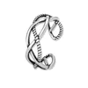 Cluster Rings Vintage Rope Buckle Open Ring Braided Pig Nose Belt Opening Adjustable Silver Plated Thai For Women Girls